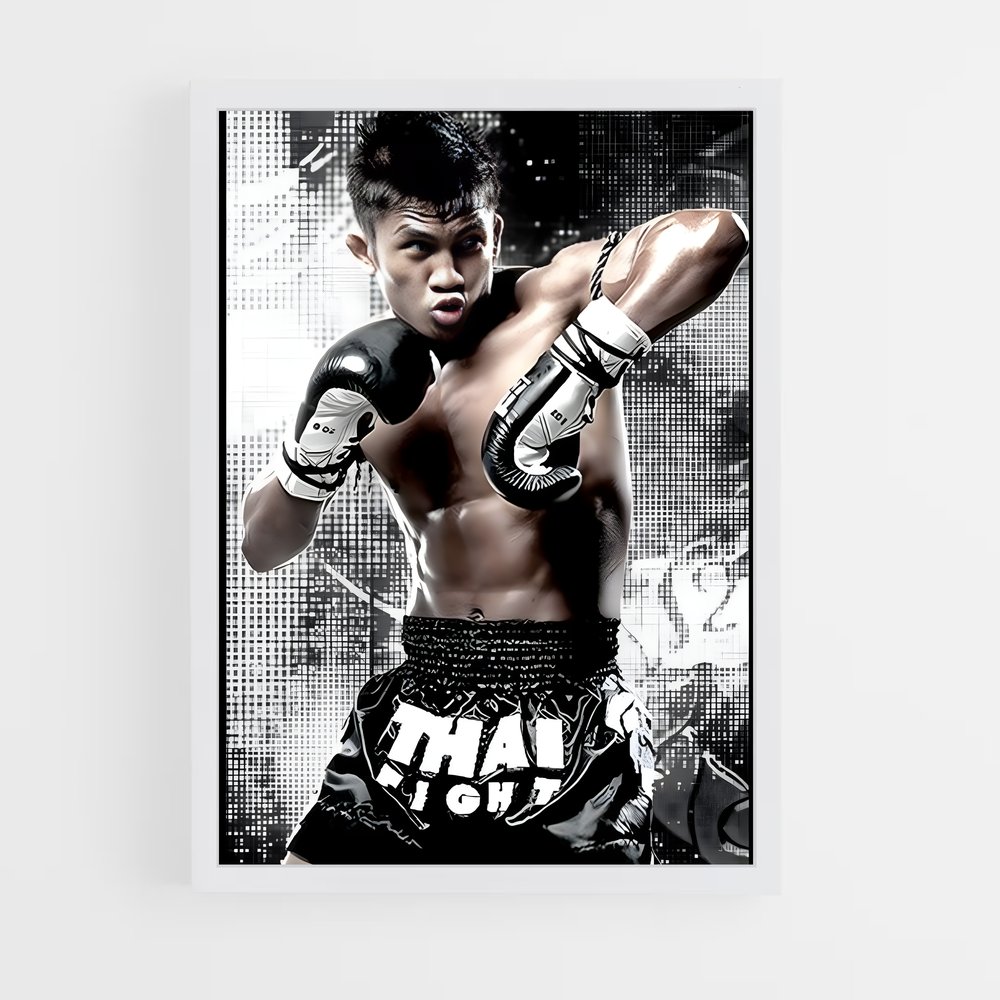 Poster Combat d'Ombres – affiche Kick-boxing (vue 3)